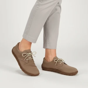 Półbuty damskie barefoot Armodo, cholewka ze skóry naturalnej o miękkiej matowej strukturze klasyczne sznurowanie zapewniające dobre dopasowanie oraz