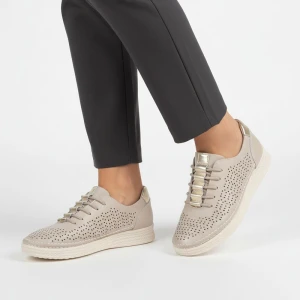 Półbuty damskie S.Barski, cholewka skóra naturalna perforowana sznurowanie klasyczne niski fason zaokrąglony nosek miękka linia metaliczna wstawka na