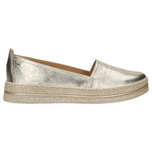 Złote półbuty damskie wsuwane 46277-58 Wojas