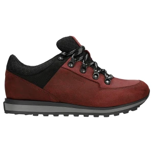 Bordowe niskie trekkingi damskie z czarnymi wstawkami 46083-98 Wojas