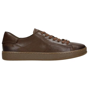 Ciemnobrązowe trampki damskie ze skóry licowej 46334-52 Wojas