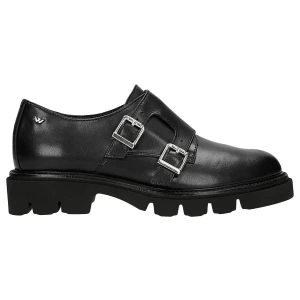 Damskie półbuty typu monk strap na traktorowej podeszwie 46363-51 Wojas