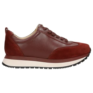 Bordowe sneakersy damskie na platoformie 46355-75 Wojas