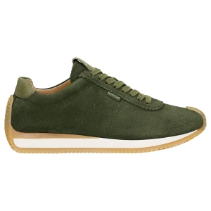 Zielone sneakersy damskie z dwoiny welurowej 46368-77 Wojas