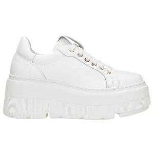 Białe trampki na wysokiej platformie 46352-59 Wojas