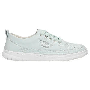 Trampki damskie z perforowanej skóry w kolorze miętowym 46265-56 Wojas