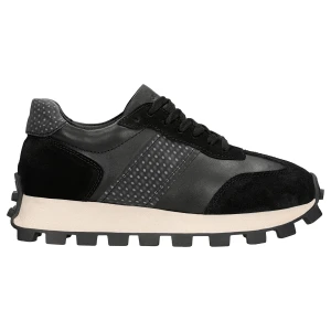 Masywne czarne sneakersy na traktorze 46309-71 Wojas