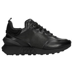 Czarne skórzane sneakersy damskie 46306-51 Wojas