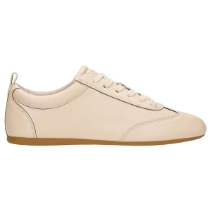Skórzane beżowe sneakersy damskie na cienkiej podeszwie 46347-54 Wojas