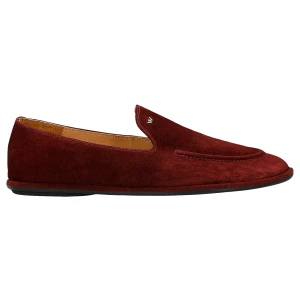 Bordowe loafersy damskie na niskiej podeszwie 46373-65 Wojas