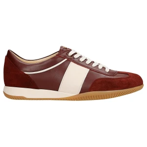 Bordowe trampki damskie z białymi wstawkami 46343-75 Wojas