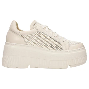 Ażurowe trampki damskie na wysokiej podeszwie 46372-84 Wojas