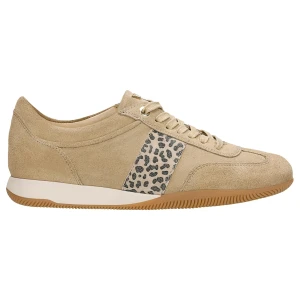 Beżowe półbuty damskie ze wstawka w cętki 46343-74 Wojas