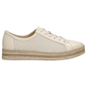 Beżowe azurowane półbuty damskie 46278-54 Wojas