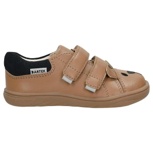 Beżowe barefooty dziecięce z misiem na nosku Bartek 86006-54