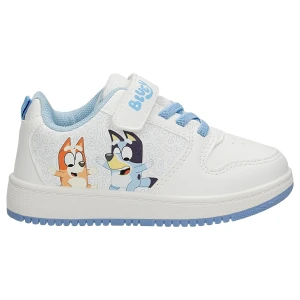 Białe trampki bluey z niebieskimi wstawkami Bartek 87034-19