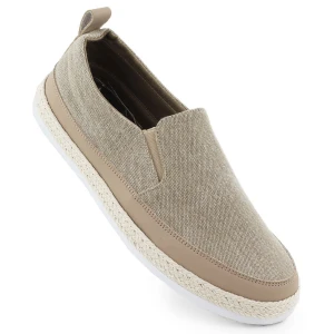 Półbuty męskie espadryle wsuwane khaki Nowacki 0017-T beżowy