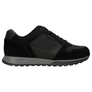Czarne męskie sneakersy z łączonych materialow 10243-81 Wojas