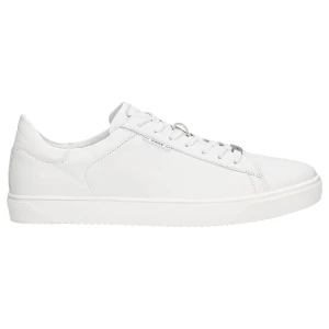 Białe klasyczne trampki ze skóry licowej 10170-59 Wojas