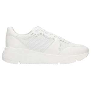 Białe sneakersy męskie z łączonych materialow 46042-49 Wojas