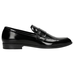 Czarne skórzane mokasyny męskie 10282-31 Wojas