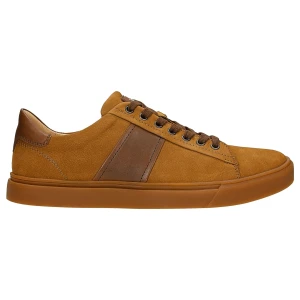 Brązowe trampki męskie z łączonych skór 10246-72 Wojas