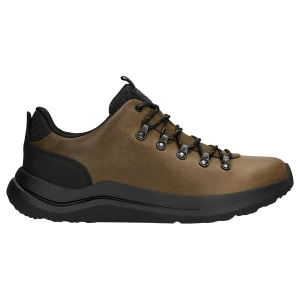 Brązowo czarne niskie trekkingi męskie ze skóry crazy horse 10260-73 Wojas