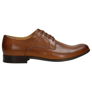 Brązowe skórzane półbuty męskie 10037-52 Wojas