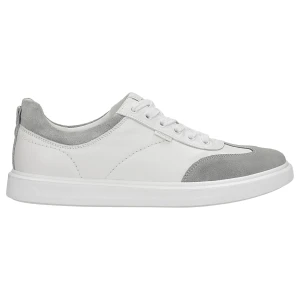 Białe trampki męskie z szarymi wstawkami 10302-79 Wojas
