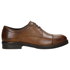 Brązowe skórzane półbuty męskie 10292-52 Wojas