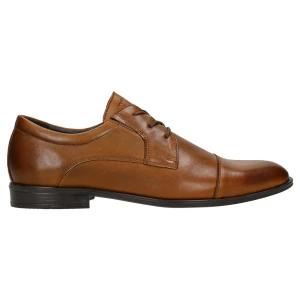 Wizytowe skórzane półbuty męskie brązowe 10286-53 Wojas