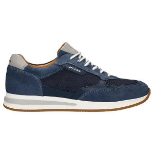 Granatowe sneakersy męskie z szarymi wstawkami 10298-86 Wojas