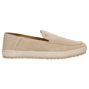Beżowe espadryle męskie z dwoiny 10313-64 Wojas