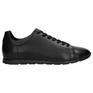 Czarne sneakersy męskie ze skóry licowej 10301-51 Wojas
