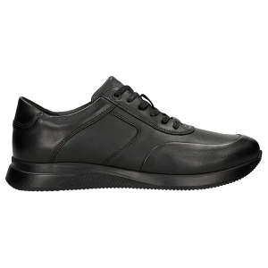 Czarne skórzane sneakersy męskie 10324-51 Wojas