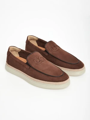 Półbuty męskie zamszowe CESARE CASADEI