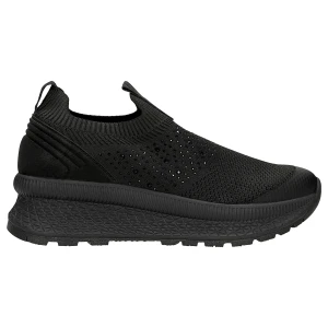 Czarne materialowe sneakersy relaks z krysztalkami r 46177-11