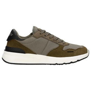 Męskie sneakersy relaks z kontrastowa podeszwa i wstawkami z dwoiny welurowej r 10116-87