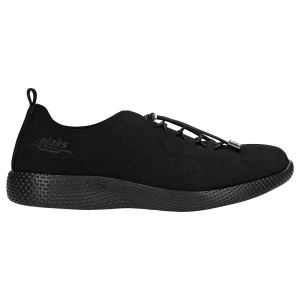 Czarne materialowe półbuty damskie relaks r 46171-11