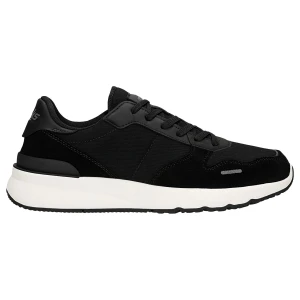 Czarne sneakersy męskie relaks na białej podeszwie r 10116-81