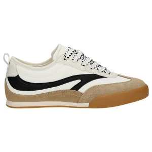 Biało beżowe trampki relaks na płaskiej podeszwie r 46187-11