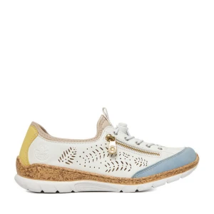 Półbuty Rieker N42K6-80 Biały