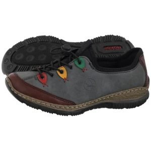 Półbuty Szare N3271-14 Blue (RI185-b) Rieker