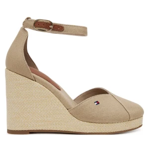 Zdjęcie produktu Półbuty Tommy Hilfiger Flag High Wedge Espad Closed Toe FW0FW08494 Beżowy