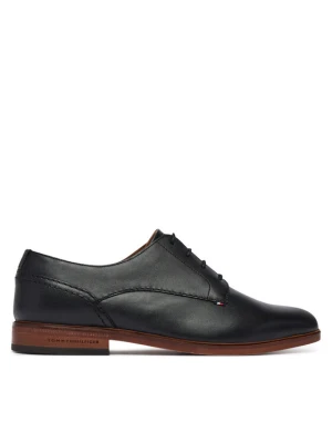 Półbuty Tommy Hilfiger Hilfiger Leather Dress Shoe FM0FM05777 Czarny