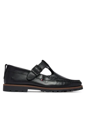 Półbuty Tommy Hilfiger Hilfiger Light Lth Buckle Loafer FM0FM05846 Czarny