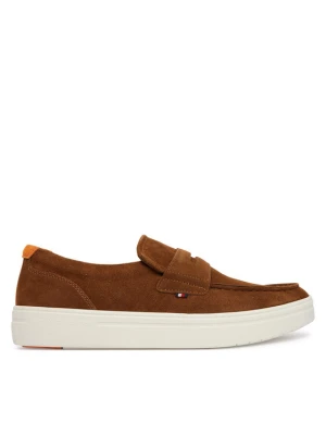 Półbuty Tommy Hilfiger Modern Light Hybrid Suede Loafer FM0FM05786 Brązowy