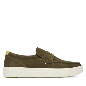 Półbuty Tommy Hilfiger Modern Light Hybrid Suede LoaferFM0FM05786 Zielony