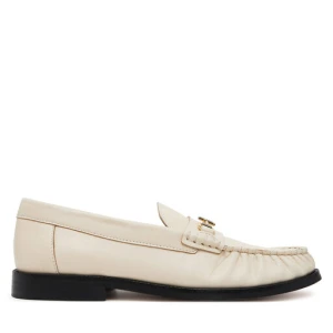 Półbuty Tommy Hilfiger Soft Leather Horsebit Loafer FW0FW08414 Écru