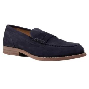 Półbuty Tommy Hilfiger Suede Loafer M FM0FM02867 niebieskie